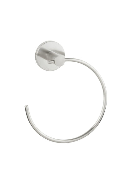 Finesse Brushed Nickel Towel Ring 188 x 90 x 167mm