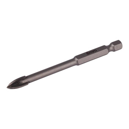 Glass & Tile Drill 8mm 4 Flute with Hex Shank (TCGDX008)