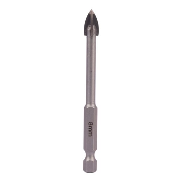 Glass & Tile Drill 8mm 4 Flute with Hex Shank (TCGDX008)