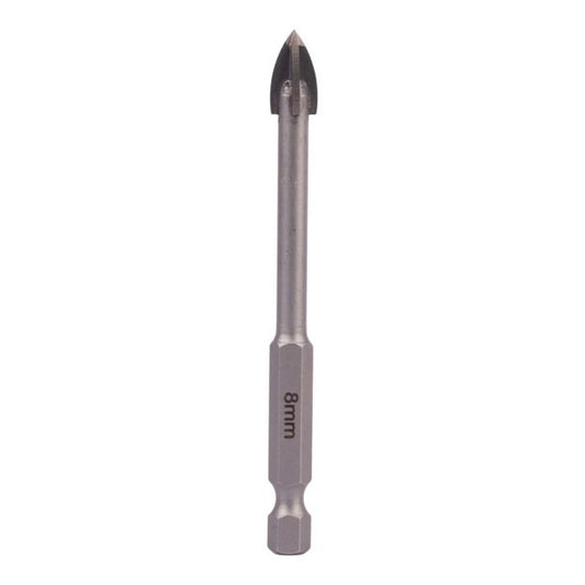 Glass & Tile Drill 8mm 4 Flute with Hex Shank (TCGDX008)