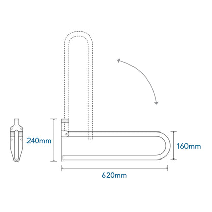 SB Grab Rail Drop Down 650mm
