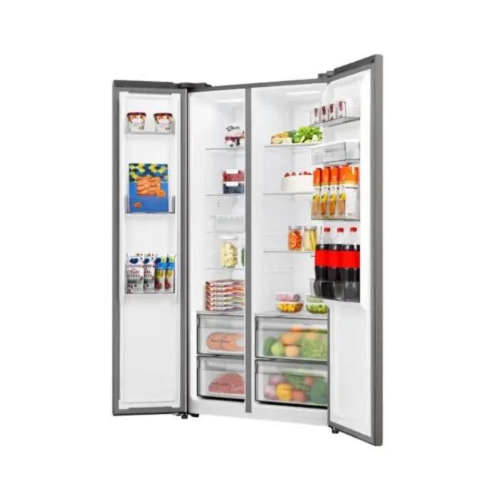 Hisense 541l Titanium Silver Side By Side Refrigerator - H680SIT-WD