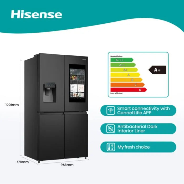 Hisense 536Lt Side by Side Water Dispenser Refrigeration - H750FSB-IDS