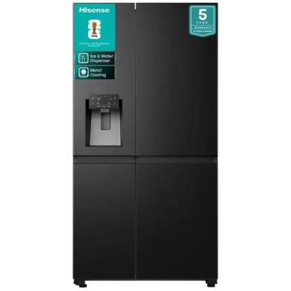 Hisense Side by Side Black 601lt Refrigerator - H780SB-IDL