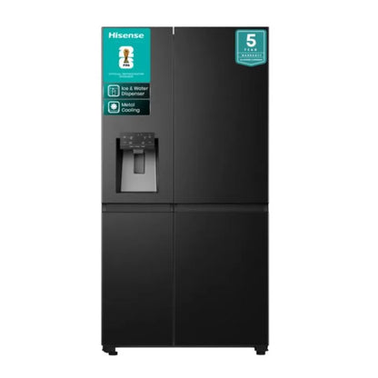 Hisense Side by Side Black 601lt Refrigerator - H780SB-IDL