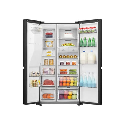 Hisense Side by Side Black 601lt Refrigerator - H780SB-IDL
