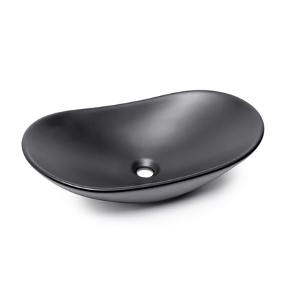 Basin Flavio CT Newbury Oval Matt Black 615x360mm