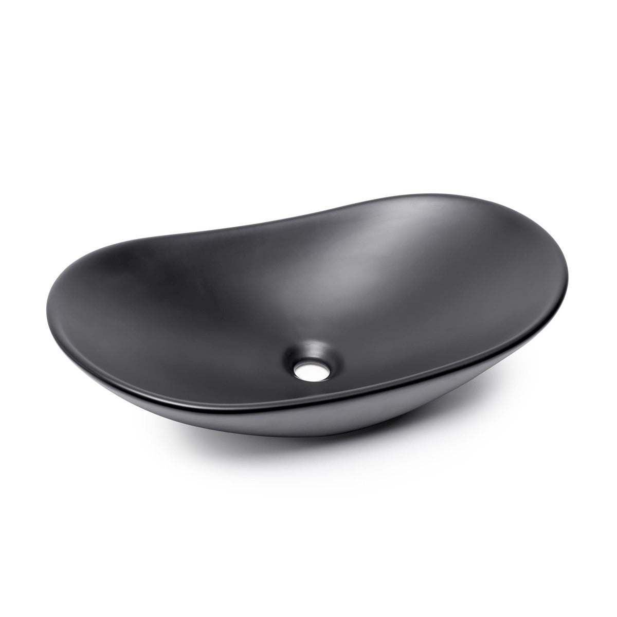 Basin Flavio CT Newbury Oval Matt Black 615x360mm