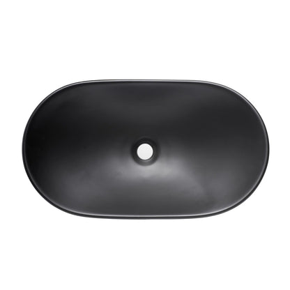 Basin Flavio CT Newbury Oval Matt Black 615x360mm