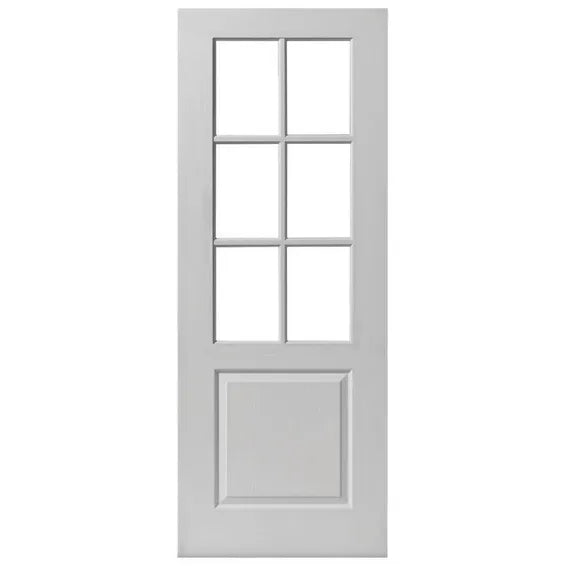Interior Door 6 Light Glass White 813X2032mm