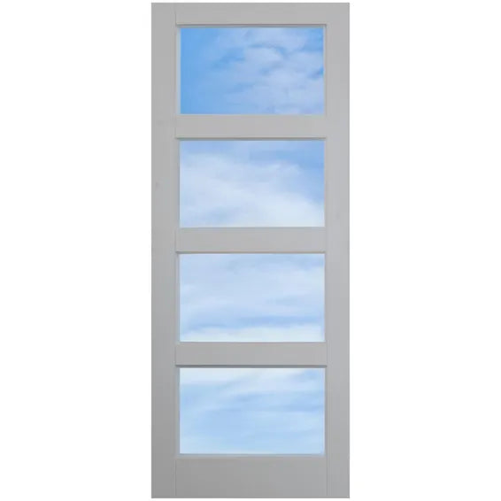 Interior Door Kansas Horizontal Glazed Glass White 813X2032mm