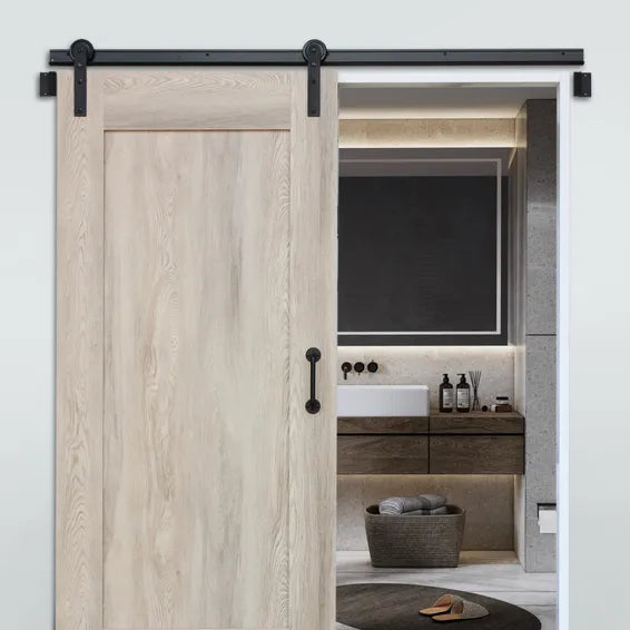 Slide n Space Interior Sliding Door with sliding mechanism kit Barn Shaker Style W930xH2050mm
