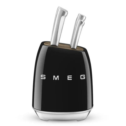 Smeg Black Retro Knives Block Set - KBSF02BL