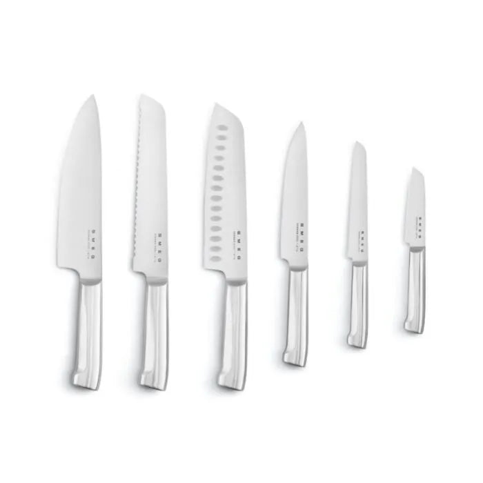 Smeg Black Retro Knives Block Set - KBSF02BL