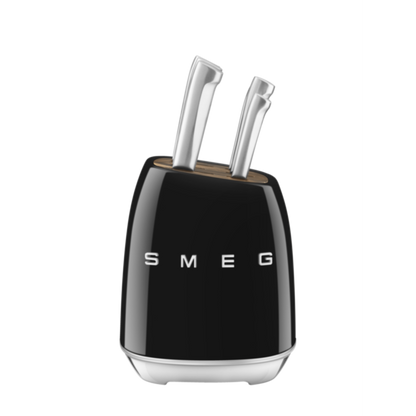 Smeg Black Retro Knives Block Set - KBSF02BL