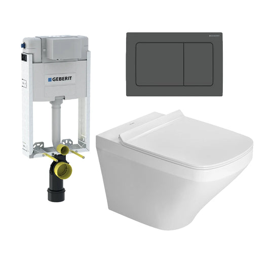 Geberit & Flavio Kombo Duralux W/h Pan & Alpha 30 Matt Black