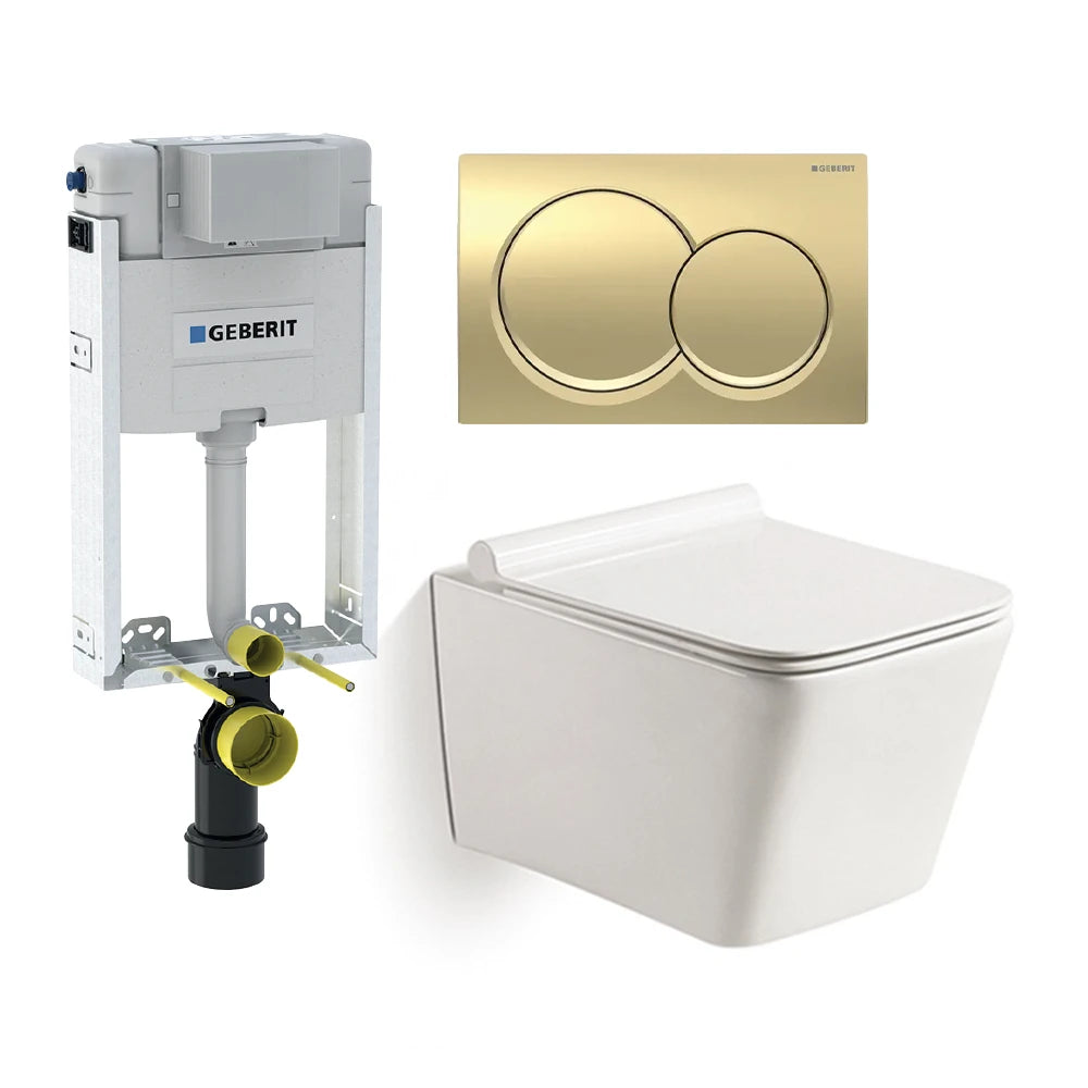 Geberit Kombo Valeri Iii W/h Pan & Alpha 01 Round Brass