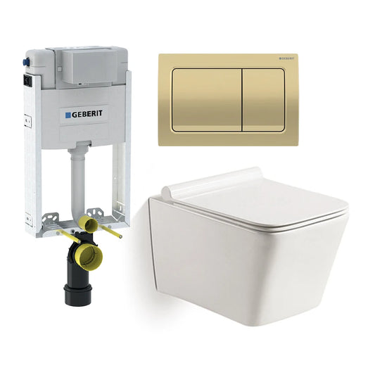 Geberit Kombo Valeri Iii W/h Pan & Alpha 01 Square Brass