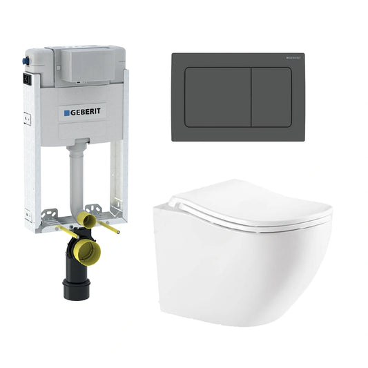 Geberit & Flavio Kombo Pioneer W/h & Alpha 30 Matt Black