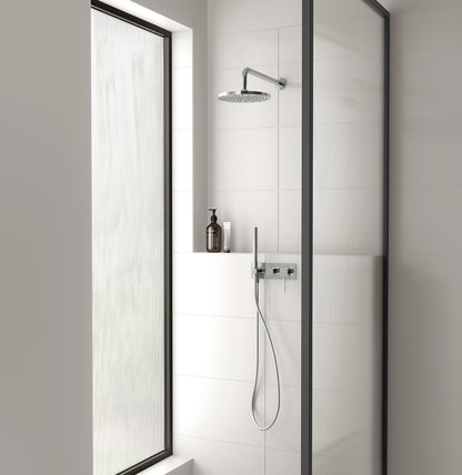 Aquaflo Aflo Chrome Shower Arm 400mm Round
