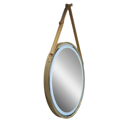 Led Mirror Loft Round 600mm Brushed Gold (NEW)