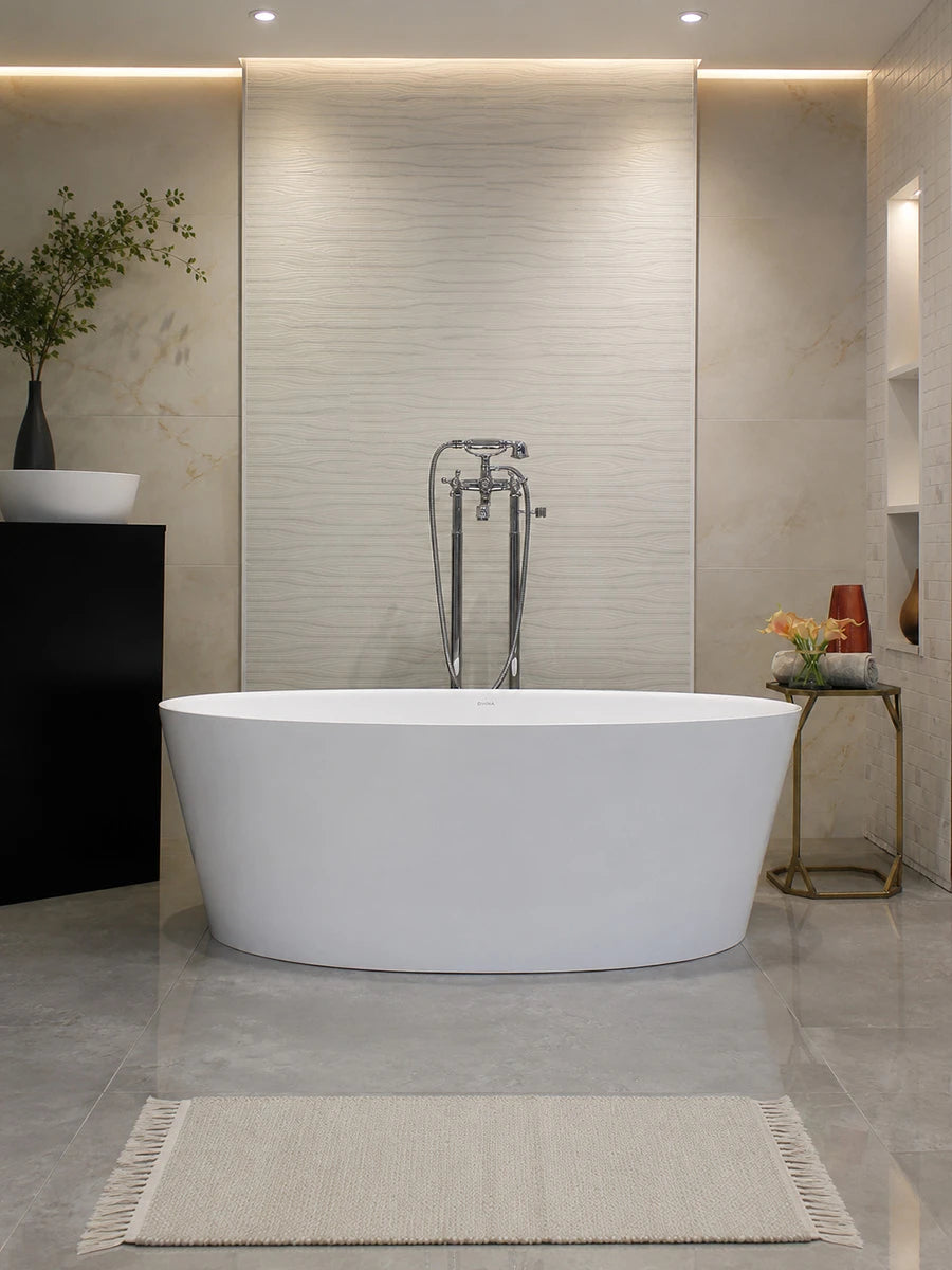 Divina Genova Gloss White Freestanding Bath 1500 x 760 x 500mm