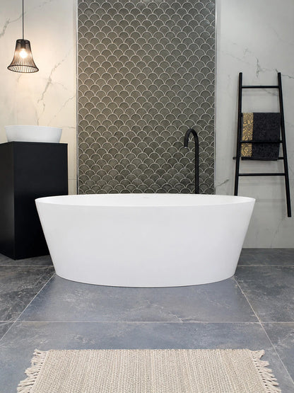 Divina Genova Gloss White Freestanding Bath 1500 x 760 x 500mm