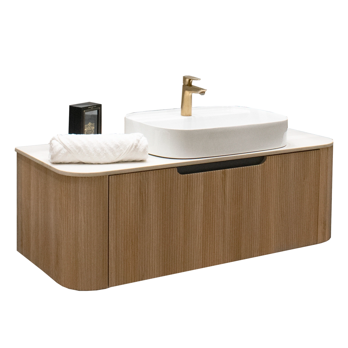 Madeira Oak Vanity 1200 & Slab Excl Basin