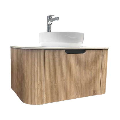Madeira Oak Vanity 800 & Slab Excl Basin