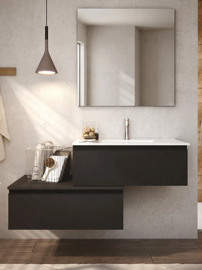Toscana Matt Black Shelf 800 x 450mm