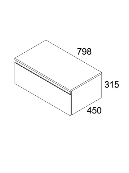 Toscana Bamboo Floating Shelf 795 x 450 x 315mm