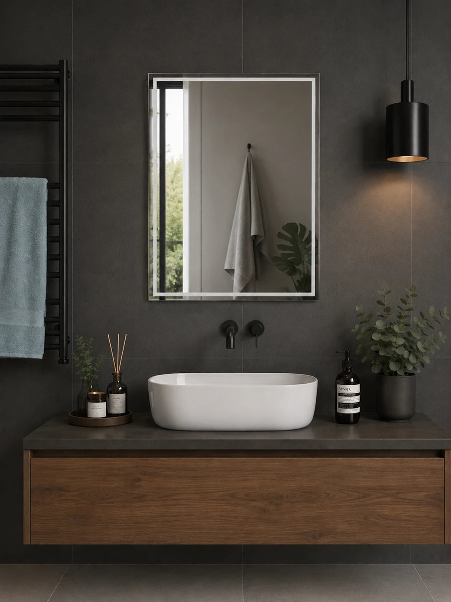 Affirmations Ocean Mist Plain Mirror 30 x 600 x 800mm