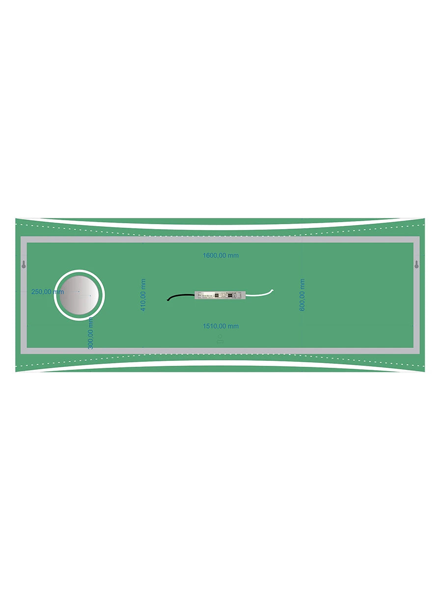 Affirmations Bow Light Touch Sensor LED Mirror 1600 x 600 x 30mm