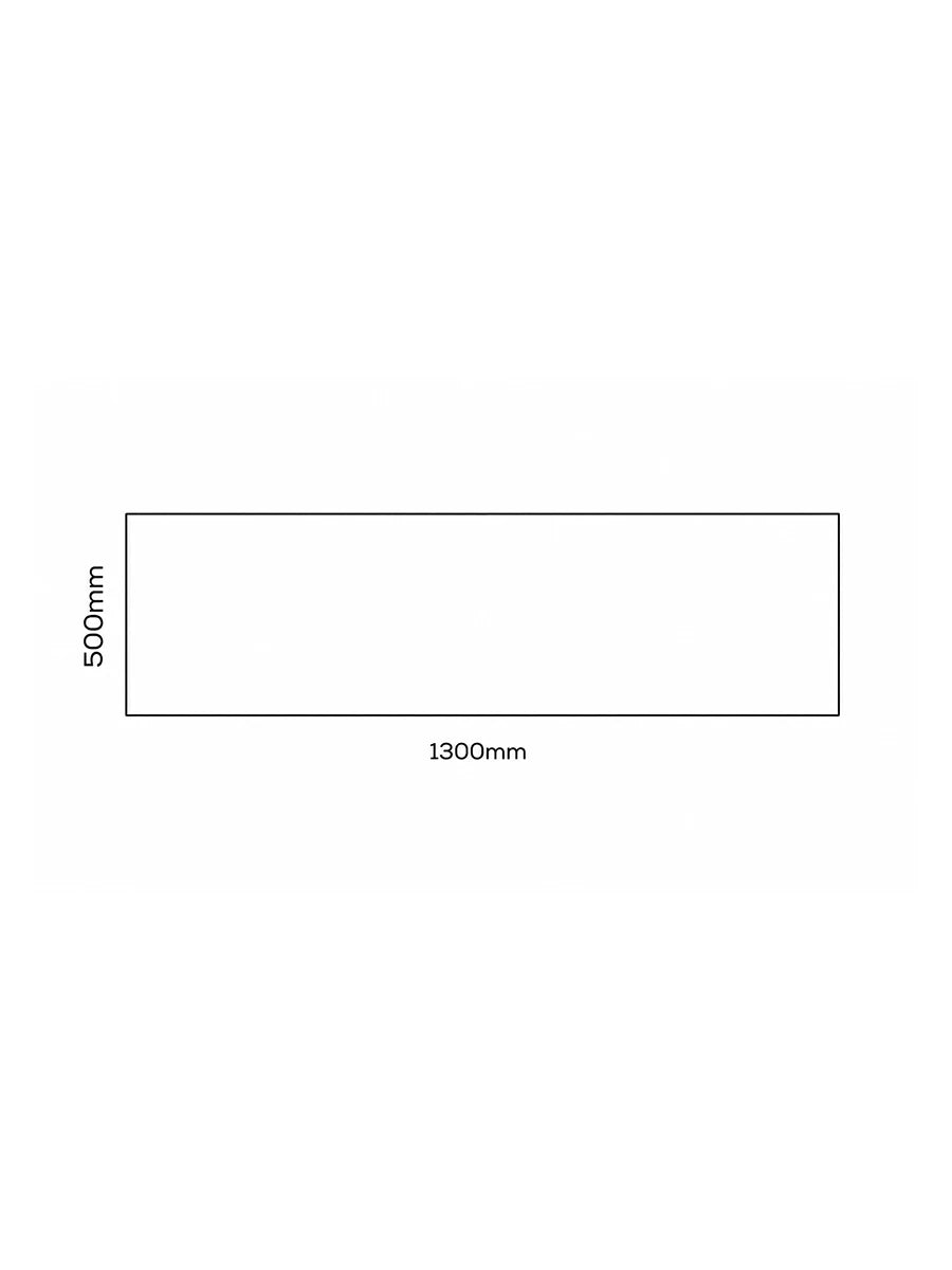 Affirmations Black Shadow Plain Rectangular Mirror 30 x 500 x 1300mm