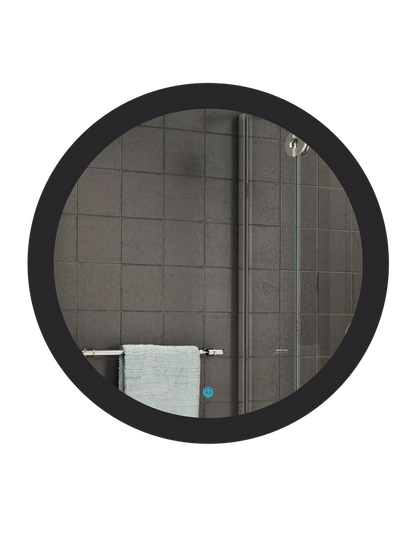 Affirmations Black Sun Round Led Mirror 30 x 700 x 700mm