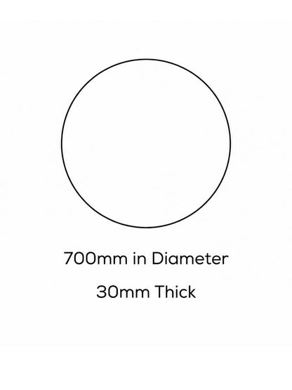 Affirmations Black Sun Round Led Mirror 30 x 700 x 700mm