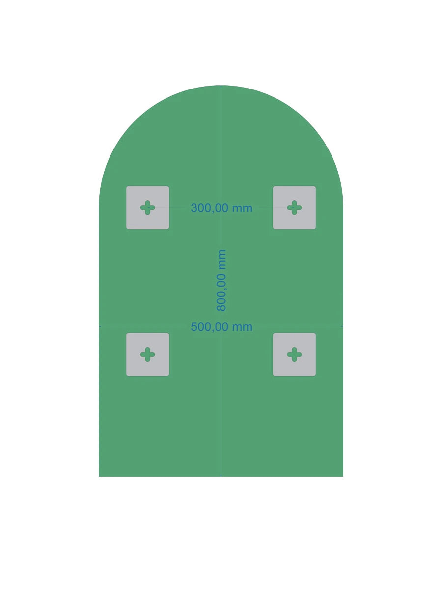 Affirmations Chapel Arch Plain Mirror 800 x 500mm