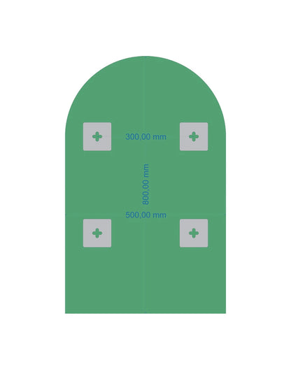 Affirmations Chapel Arch Plain Mirror 800 x 500mm