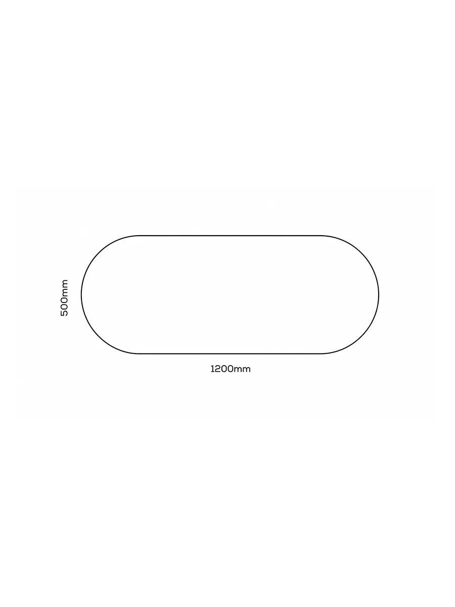 Affirmations Day Break Pill Shape LED Mirror 1200 x 500 x 30mm
