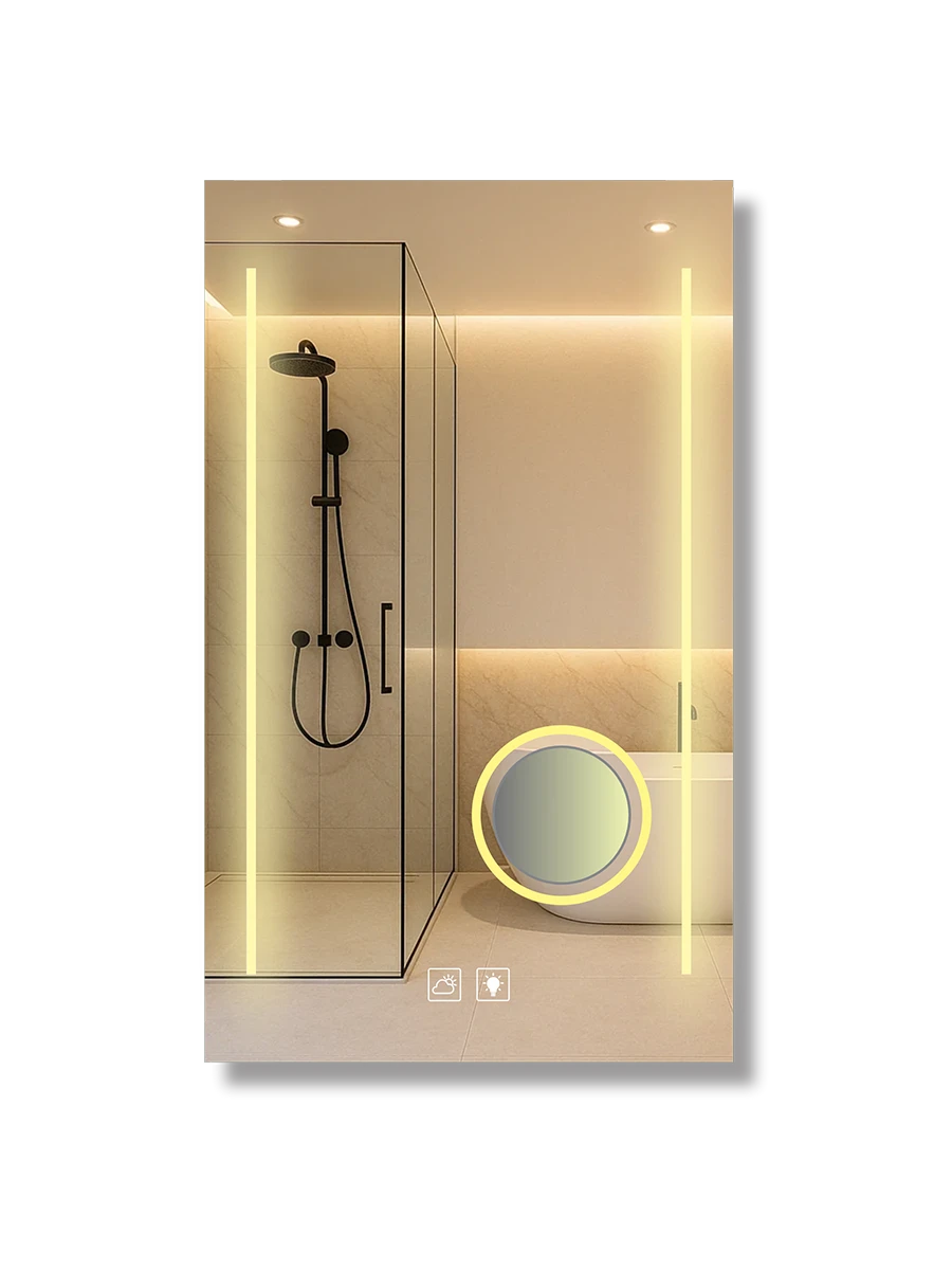 Affirmations Dual Glow Colour Changing LED Mirror With Magnifier 600 x 1000mm