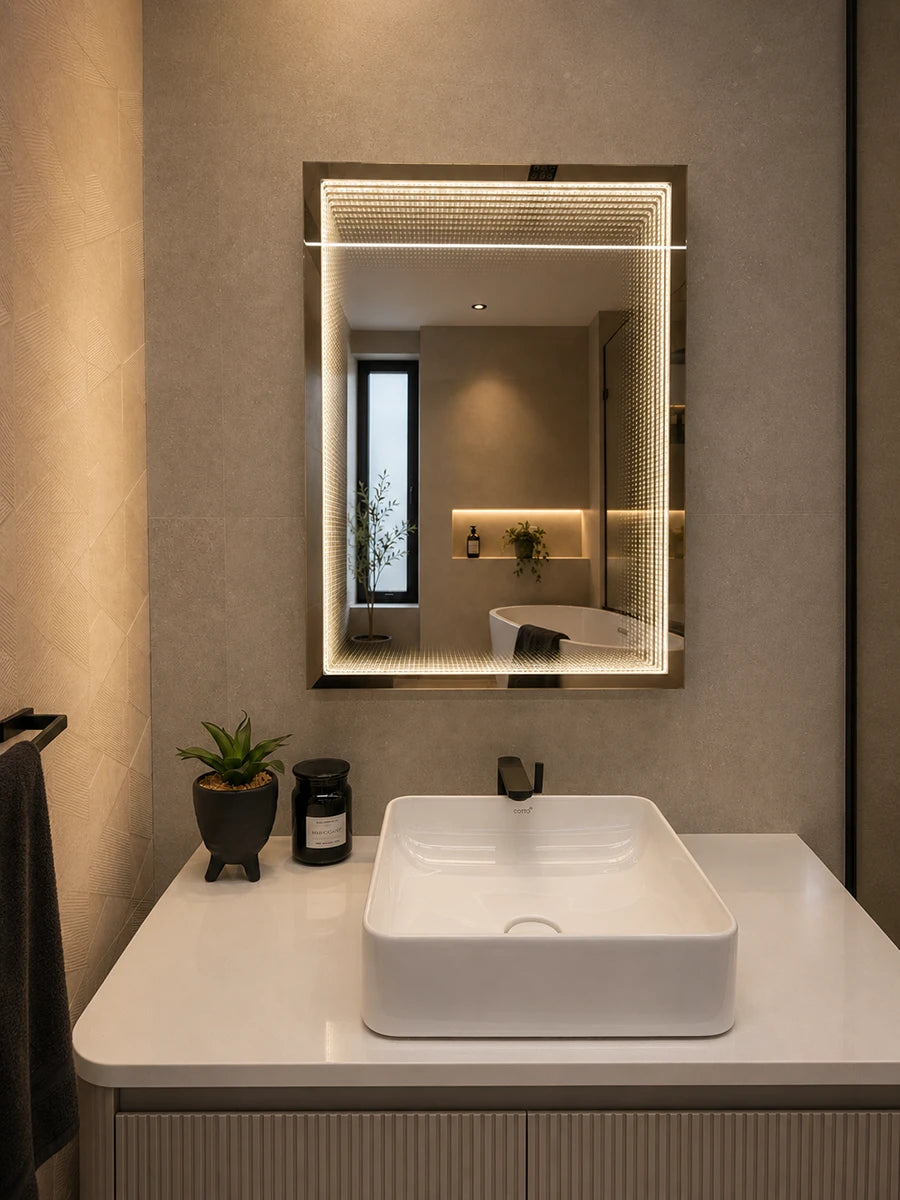 Affirmations Infinity Glow LED Mirror 600 x 800mm