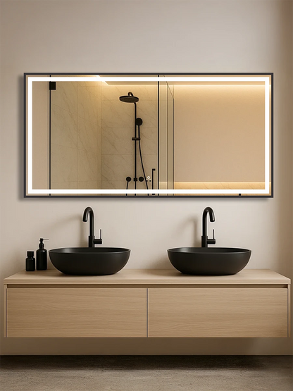 Affirmations Morning Shadow LED Mirror 600 x 1200mm