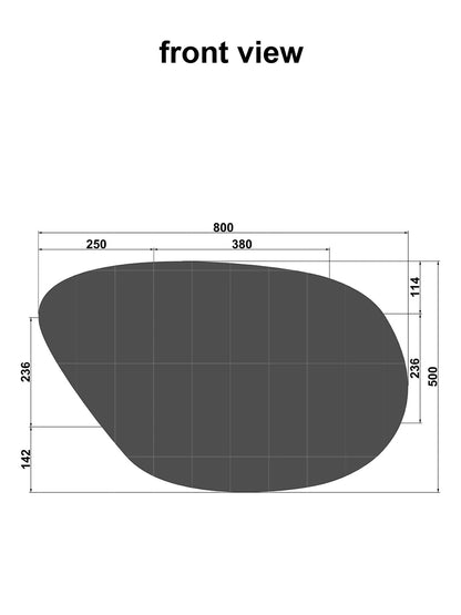 Affirmations Pebble Plain Mirror 800 x 500mm