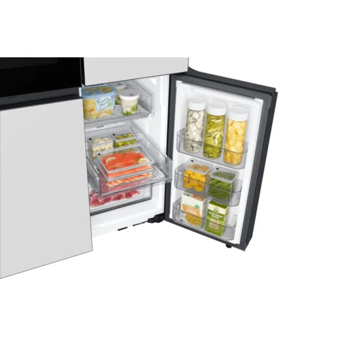 Samsung 704l White Bespoke French Door Fridge With Bespoke See-Thru Door And Beverage Centre - RF71DB975012FA