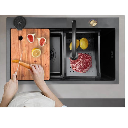 Flavio Liscio D-in 750x465 S/s Sink Gunmetal