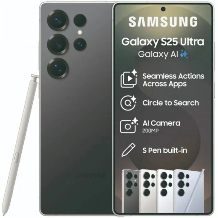 Samsung Galaxy S25 Ultra 256GB Titanium Black - SM-S938BZKIAFA
