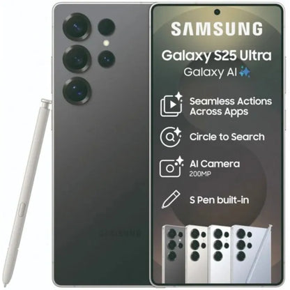 Samsung Galaxy S25 Ultra 256GB Titanium Black - SM-S938BZKIAFA