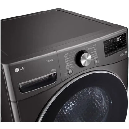 LG 18KG Black Steel Dryer - RH18U8JVCW