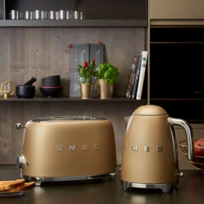 Smeg 1.7L Matte Champagne Retro Cordless Kettle - KLF03CHMSA