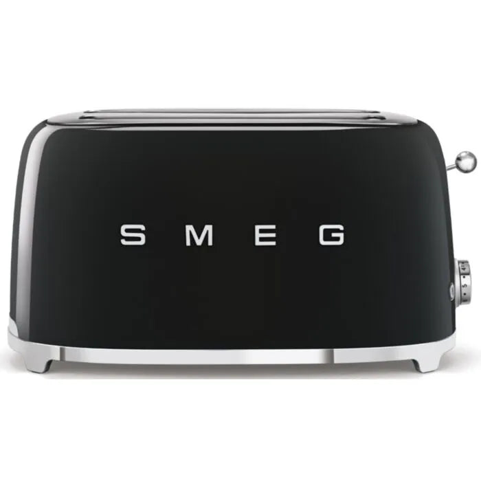 Smeg 4 Slice Black Toaster - TSF02BLSA